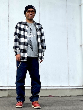 「Alpha Industries（アルファインダストリーズ）のアイテム」を使った、Shigeさん（メンズ・176cm）の秋コーディネート
