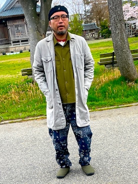 「Lee（リー）のアイテム」を使った、Shigeさん（メンズ・176cm）の春コーディネート