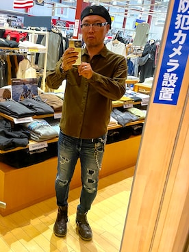 「KANGOL（カンゴール）のアイテム（ハンチング/ベレー帽）」を使った、Shigeさん（メンズ・176cm）の秋コーディネート