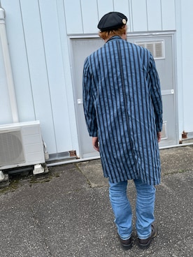 「アイテム（ステンカラーコート）」を使った、kawakamiforeverさん（メンズ・176cm）の秋コーディネート