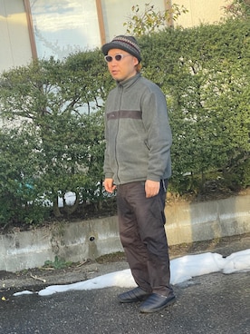 「Columbia（コロンビア）のアイテム（ダウンジャケット/コート、ブラック系）」を使った、Shigeさん（メンズ・176cm）の冬コーディネート