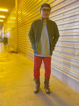 「Ray-Ban（レイバン）のアイテム」を使った、kawakamiforeverさん（メンズ・176cm）の冬コーディネート