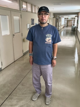 「アイテム（スリッポン）」を使った、kawakamiforeverさん（メンズ・176cm）の秋コーディネート
