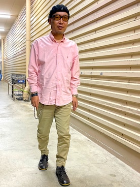 「KANGOL（カンゴール）のアイテム（ハンチング/ベレー帽）」を使った、Shigeさん（メンズ・176cm）の秋コーディネート