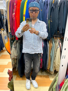 「KANGOL（カンゴール）のアイテム（ハンチング/ベレー帽）」を使った、Shigeさん（メンズ・176cm）の秋コーディネート