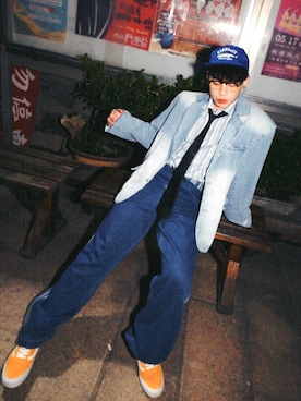 「Carhartt（カーハート）のアイテム（帽子）」を使った、Benさん（メンズ・173cm）の春コーディネート
