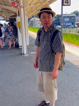 「Steven Alan（スティーブンアラン）のアイテム（シャツ/ブラウス）」を使った、純一さん（メンズ・168cm）の夏コーディネート