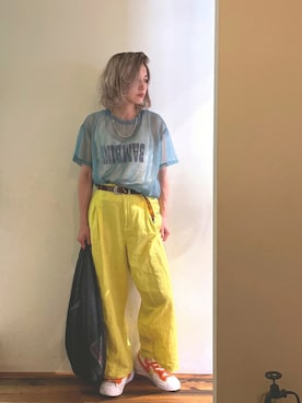 「cepo（セポ）のアイテム（トートバッグ）」を使った、gaspar8さん（レディース・158cm）の夏コーディネート