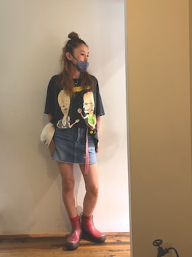 「Lee（リー）のアイテム（デニムスカート）」を使った、gaspar8さん（レディース・158cm）の秋コーディネート