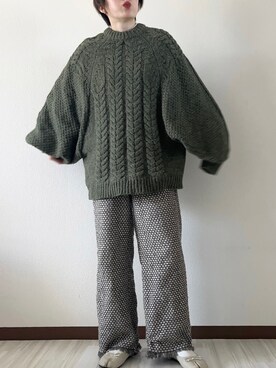 セレクトモカ *ヘリンボーン ドルマンオーバーニット