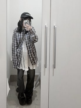 「Jewelobe（ジュエローブ）のアイテム（ワンピース/ドレス、ホワイト系）」を使った、Uさん（レディース・146cm）の春コーディネート