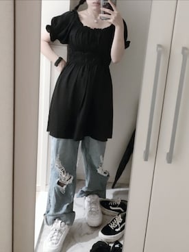 「H&M（エイチ・アンド・エム）のアイテム（チュニック）」を使った、Uさん（レディース・146cm）の秋コーディネート
