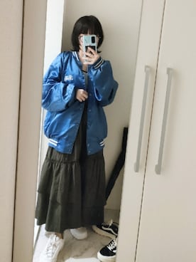 「SPINNS（スピンズ）のアイテム（ブルゾン）」を使った、Uさん（レディース・146cm）の秋コーディネート