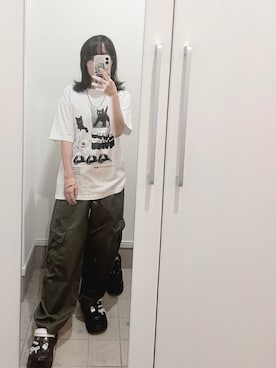 「カーキパンツ」｜Uさん（レディース・146cm）の夏コーディネート