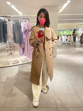 「FOREVER 21」｜「アイテム（トレンチコート）」を使った、Cathy/千千さん（レディース・157cm）の春コーディネート