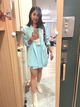 「working style」｜「アイテム（ジャケット/アウター）」を使った、Cathy/千千さん（レディース・157cm）の夏コーディネート