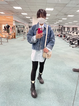「PULL&BEAR（プルアンドベア）のアイテム（ジャケット/アウター）」を使った、Cathy/千千さん（レディース・157cm）の秋コーディネート