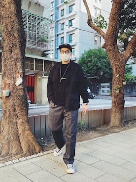 「アイテム（その他アウター）」を使った、AshWangさん（メンズ・176cm）の秋コーディネート