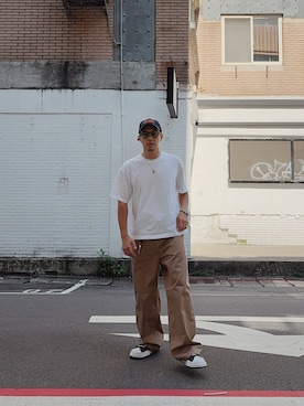 「BEAMS（ビームス）のアイテム（帽子）」を使った、AshWangさん（メンズ・176cm）の夏コーディネート