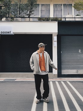 「MERRELL（メレル）のアイテム」を使った、AshWangさん（メンズ・176cm）の冬コーディネート