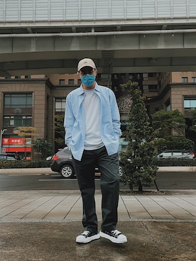 「BSX」｜AshWangさん（メンズ・176cm）の春コーディネート