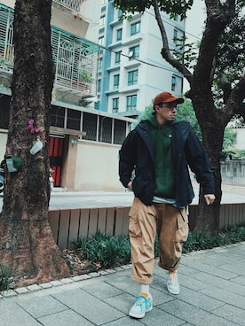 「BSX」｜AshWangさん（メンズ・176cm）の冬コーディネート