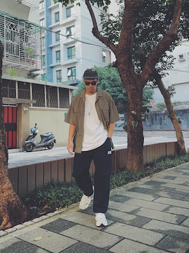 「BSX」｜AshWangさん（メンズ・176cm）の夏コーディネート