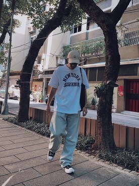 「BSX」｜AshWangさん（メンズ・176cm）の夏コーディネート