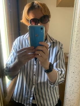 「lucky charmのアイテム（ポロシャツ、ホワイト系）」を使った、 NEOakiradjさん（メンズ・180cm）の夏コーディネート