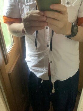 「JIAYBLLのアイテム（スウェットパンツ、ブルー系）」を使った、 NEOakiradjさん（メンズ・180cm）の夏コーディネート