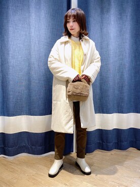 「Samansa Mos2 blue（サマンサモスモスブルー）のアイテム（その他アウター）」を使った、さぜさん（レディース・158cm）の秋コーディネート