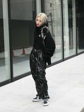 「Yohji Yamamoto（ヨウジヤマモト）のアイテム（バッグ）」を使った、Droptokyoさん（レディース・170cm）の夏コーディネート