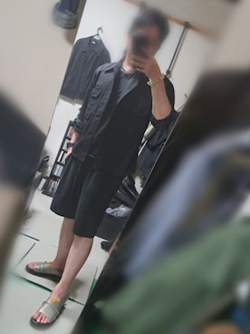 「glamb（グラム）のアイテム（サンダル）」を使った、Lawさん（メンズ・168cm）の夏コーディネート
