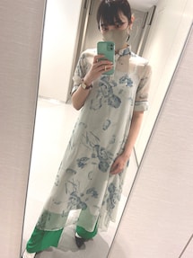 Ameri　ISLA PIPING SHEER DRESS ISLA PIPING SHEER DRESS（ワンピース）｜Ameri（アメリ）の