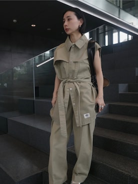 「Ameri（アメリ）のアイテム」を使った、黒石奈央子さん（レディース・153cm）の春コーディネート