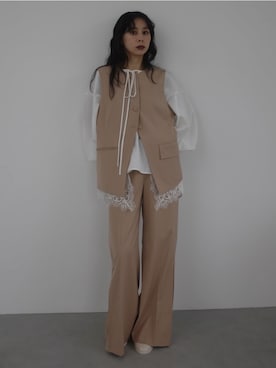 「Ameri（アメリ）のアイテム」を使った、黒石奈央子さん（レディース・153cm）の冬コーディネート