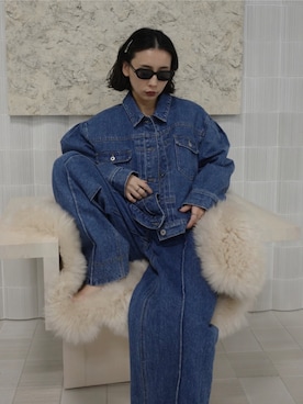 「Ameri（アメリ）のアイテム」を使った、黒石奈央子さん（レディース・153cm）の春コーディネート