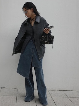 黒石奈央子さん（レディース・153cm）の冬コーディネート