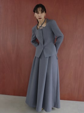 「Ameri（アメリ）のアイテム（ジャケット/アウター）」を使った、黒石奈央子さん（レディース・153cm）の冬コーディネート