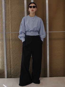 「Ameri（アメリ）のアイテム」を使った、黒石奈央子さん（レディース・153cm）の冬コーディネート