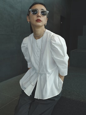 Ameri（アメリ）の「MEDI BUSTIER SET SHIRRING SHORT TOP