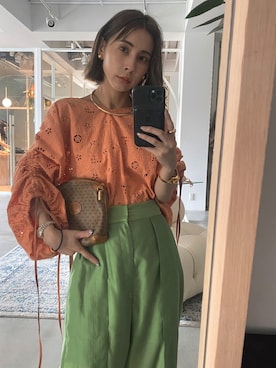 黒石奈央子さん(レディース・152cm)の夏コーディネート