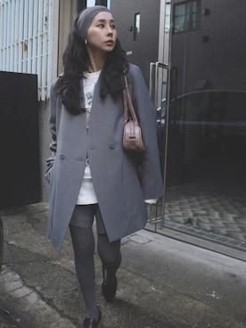 「キレイめコーデ」｜「アイテム（ハンドバッグ）」を使った、黒石奈央子さん（レディース・153cm）の秋コーディネート