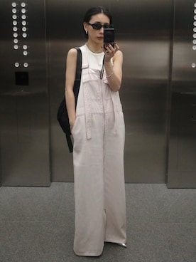 「Ameri（アメリ）のアイテム」を使った、黒石奈央子さん（レディース・153cm）の春コーディネート