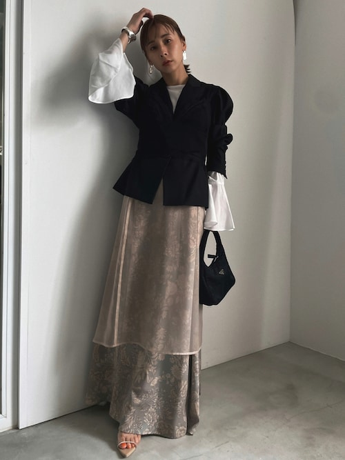 Ameri（アメリ）の「JACKET WITH FLARE SHIRT（テーラードジャケット