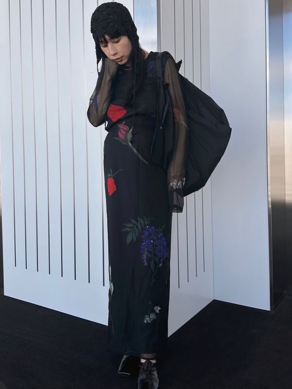 良品✨バックフリルトレンチコート　ロング　ブラウン　黒石奈央子さんデザイン　F 黒石奈央子のコーディネート一覧 - WEAR