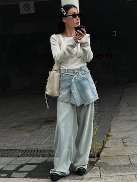 黒石奈央子さん（レディース・153cm）の冬コーディネート