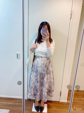 「JILL STUART（ジルスチュアート）のアイテム（トートバッグ）」を使った、cacoさん（レディース・159cm）の春コーディネート