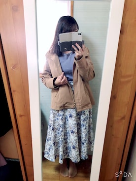 「Allamanda（アラマンダ）のアイテム（ニット/セーター）」を使った、cacoさん（レディース・159cm）の春コーディネート