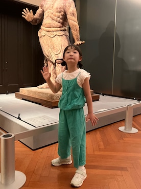 「西松屋（ニシマツヤ）のアイテム」を使った、めい坊さん（キッズ・120cm）の秋コーディネート